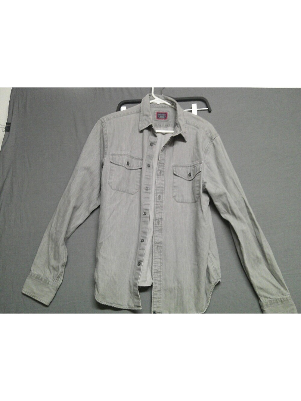 UNTUCKit Men's Medium Gray Long Sleeve Button-Up Shirt 100%